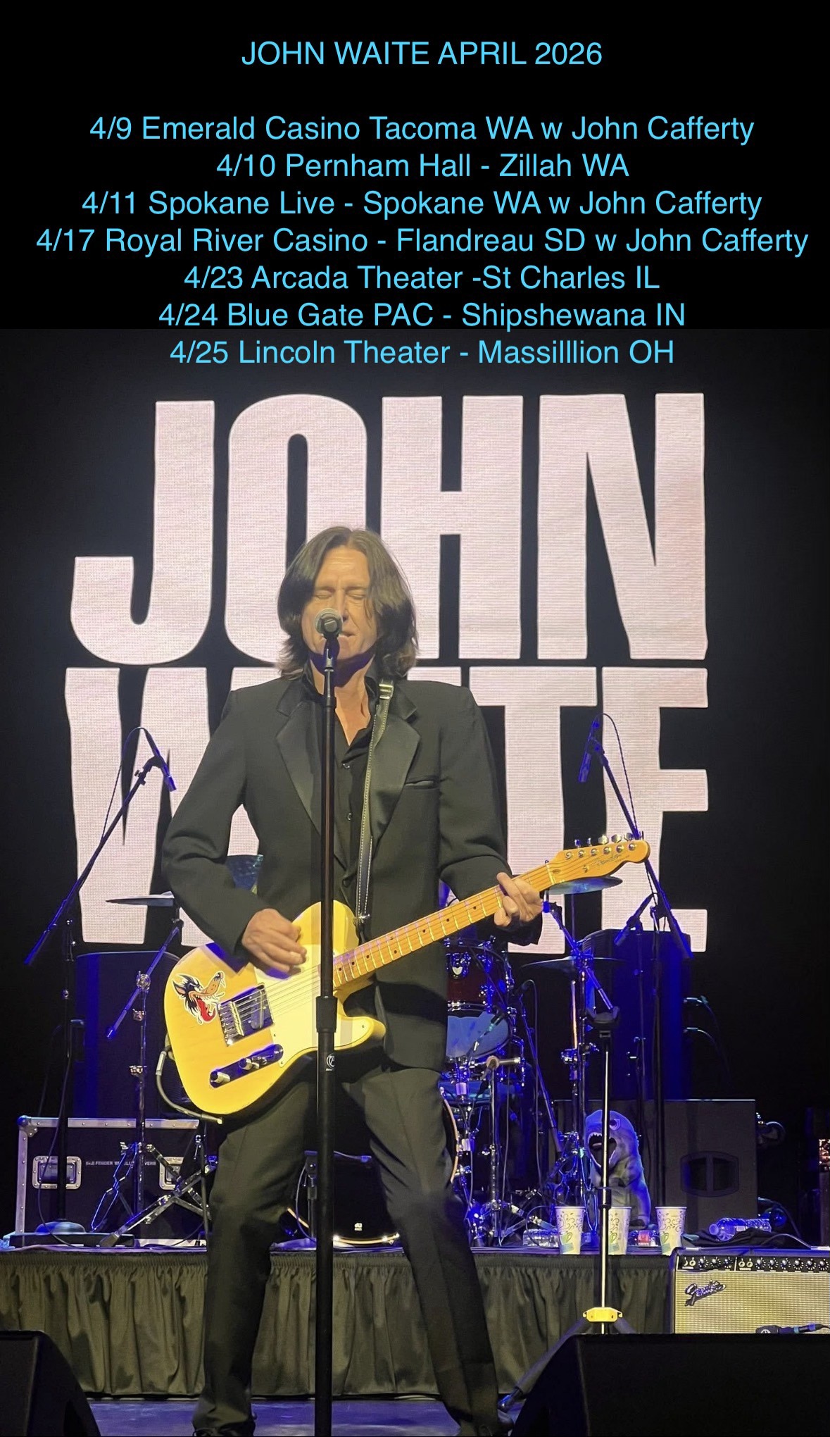 John Waite Tour Poster 2026
